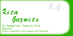rita guzmits business card